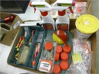 Box of fishing items
