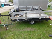 Tilt bed trailer 8'4"x8' with spare tire and ramp