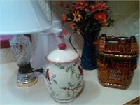 Cookie Jars, Lamp & Granite Pitcher