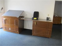 Wooden Flat File Cabinets