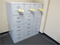 (3) HON 4-Drawer File Cabinets