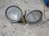 2 Vintage Auto Lights 11" In Size