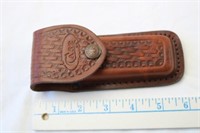 Case XX Embossed Brown Leather Sheath
