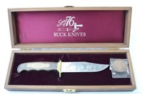 Spirit of 76 Buck Knife in Wooden Display Box