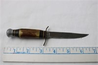 Hollow Ground Knife With Leather Sheath