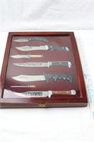 Set of 6 Stainless Steel Hunting Knives