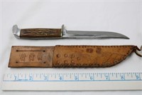 Case Hunting Knife With Leather Sheath