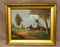 Windmill Oil on Canvas.