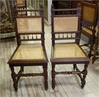 Neo Renaissance Style Oak Chairs.