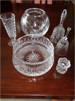 Waterford Bowl & Vase and Other Cut Glass