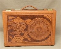 Gaitan Hand Tooled Leather Briefcase.