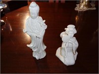 Two Fitz & Floyd Oriental Figures 7 1/2" and 5"