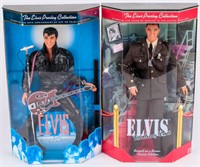 2 Mattel Dolls Elvis Presley Army & '68 TV Special