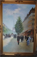 Giant Paris Original Oil on Canvas 4 x 6