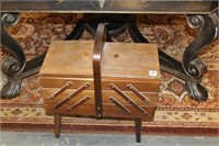 Vintage Sewing Stand w/ contents