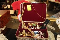 Costume Jewelry; Rings, Necklaces, Jewelry box