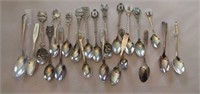 Various Vintage Souvenir Teaspoons