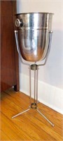 Stainless Steel Ice Bucket on Pedestal Stand