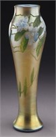 Tiffany Furnaces Favrile carved glass vase