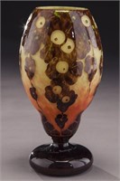 Le Verre Francais cameo glass vase,