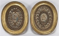 Pr. Georgian oval portraits of ladies