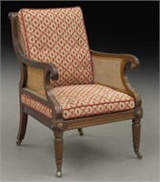 William IV mahogany library chair