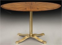 Contemporary oval center table,