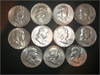 1952 D, plain Franklin half dollar