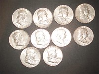 1961/62 plain Franklin half dollar
