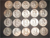 1962 mixed mint Franklin half dollar