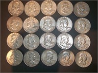 1959 mixed mint Franklin half dollar