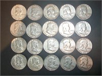 1954 mixed mint Franklin half dollar