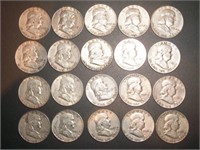 1951/52 mixed mint Franklin half dollar