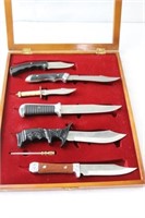 Set of 6 Stainless Steel Hunting Knives