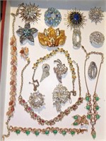 Lot of Pins, Brooches, and Necklaces