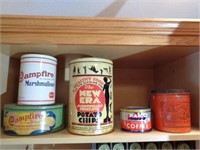 Several Vintage Tins i.e. Lard, Chips,