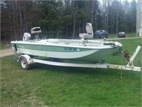 17 ft MFG Super Bass Boat with load rite trailer