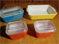 Pyrex Refrigerator Dishes, some with lids