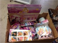 BOX OF TANGLED PARTY SUPPLIES