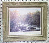 Wood Framed ROCKY RIVER Print by William Mellor