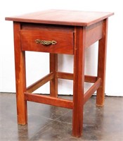 Wood Side Table with Drawer