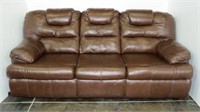 Faux Leather Sofa with Full Size Hide-a-Bed