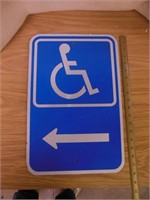 Handicapped Parking Metal Sign