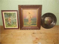 Religious Pictures and Decorative Metal Plate