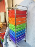 Rainbow Colors 10 Drawer Storage Unit
