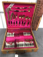 Silverware set in wood box, Made in Thailand