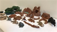 Assorted army vehicles and terrain