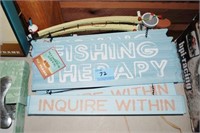 (3) FISHING THERAPY DÉCOR SIGNS