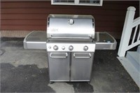WEBER GENESIS STAINLESS STEEL PROPANE GRILL WITH