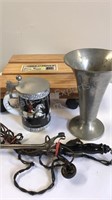 Ballontade beer Stein and silver goblet plus